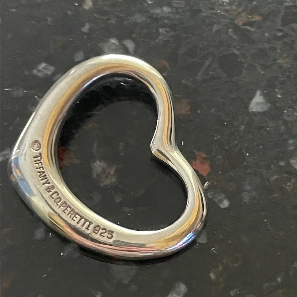 Tiffany & Co. Sterling Silver Open Heart without Chain - Picture 1 of 3